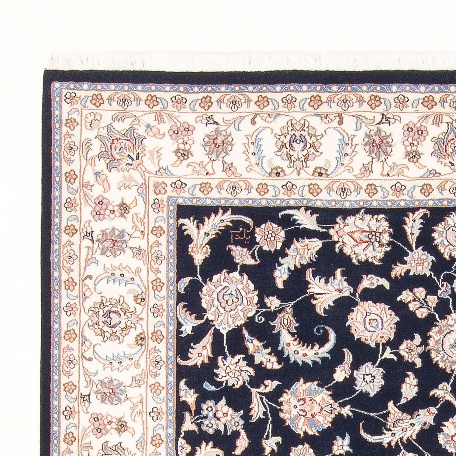 Tapis persan - Tabriz - Royal - 202 x 151 cm - bleu foncé