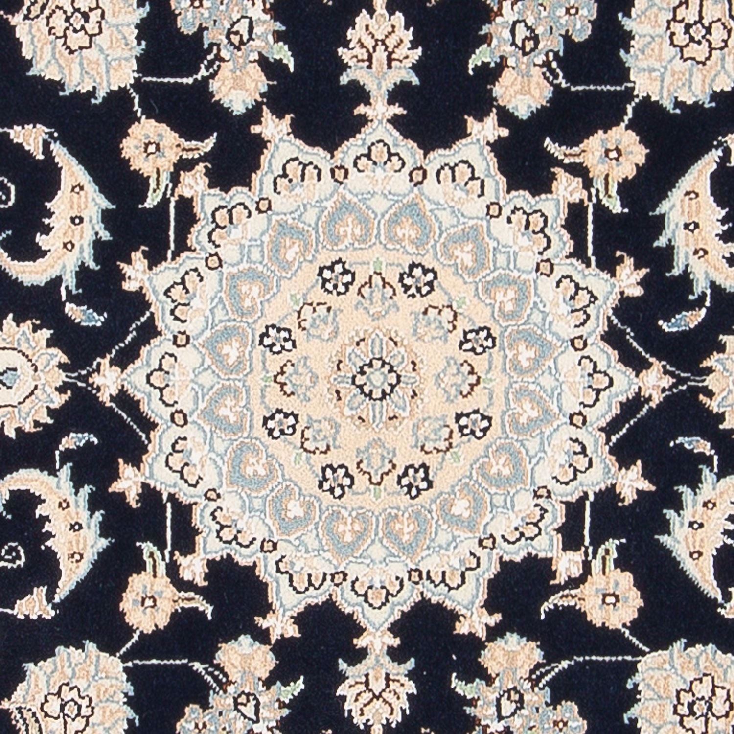 Tapis persan - Nain - Premium - 120 x 81 cm - bleu foncé