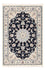 Tapis persan - Nain - Premium - 122 x 81 cm - bleu foncé