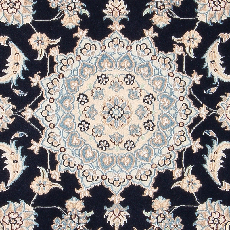 Tapis persan - Nain - Premium - 122 x 81 cm - bleu foncé