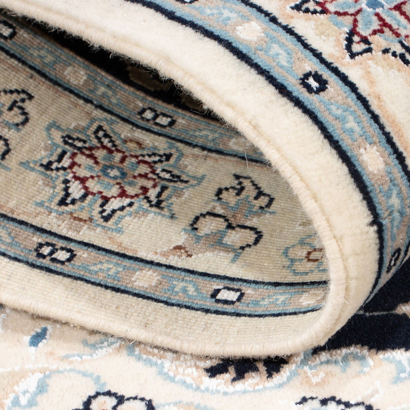 Tapis persan - Nain - Premium - 122 x 81 cm - bleu foncé
