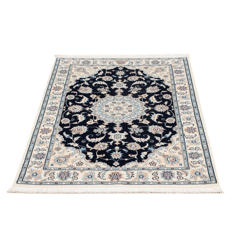 Tapis persan - Nain - Premium - 122 x 81 cm - bleu foncé