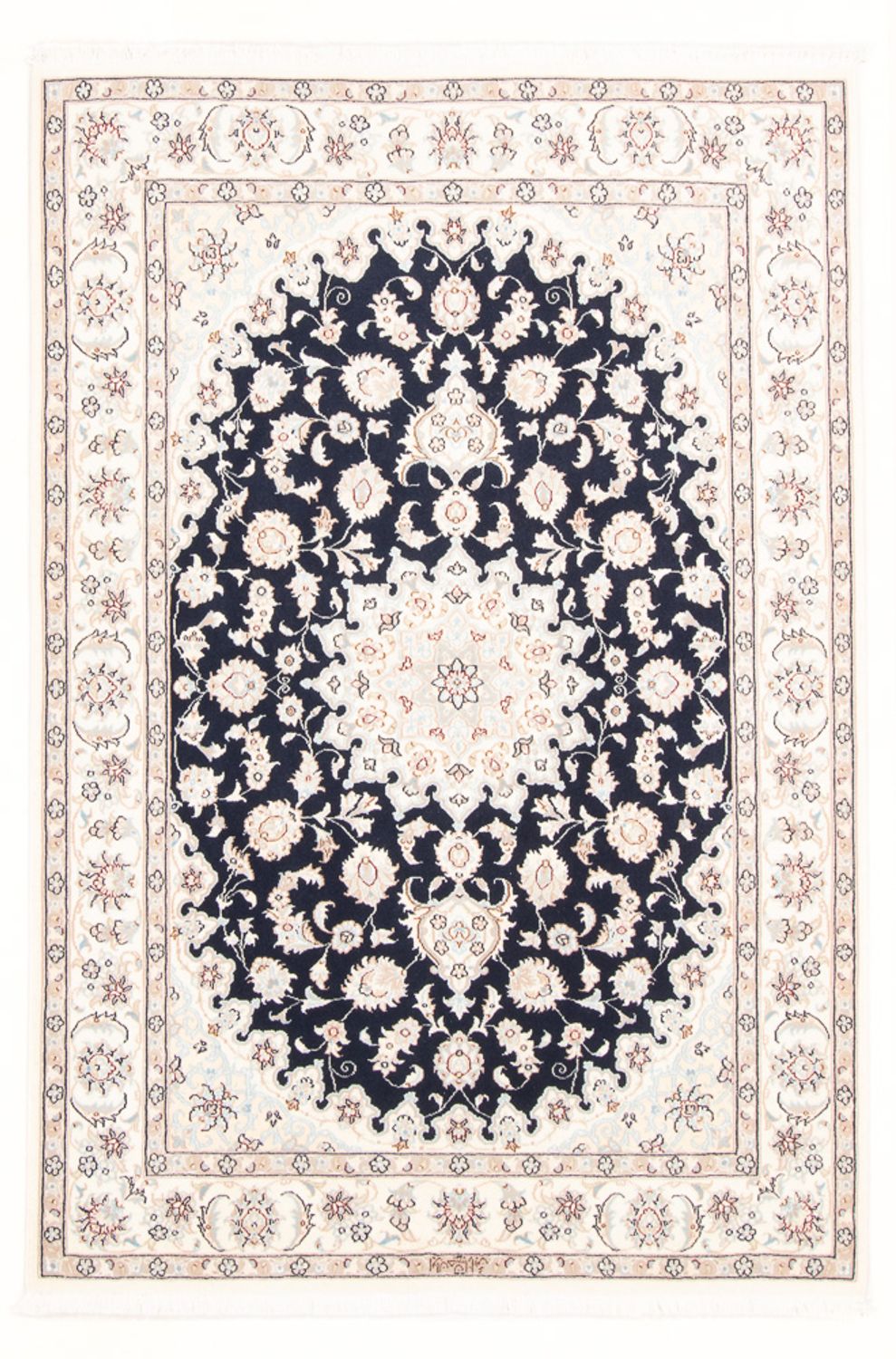 Tapis persan - Nain - Royal - 173 x 121 cm - bleu foncé