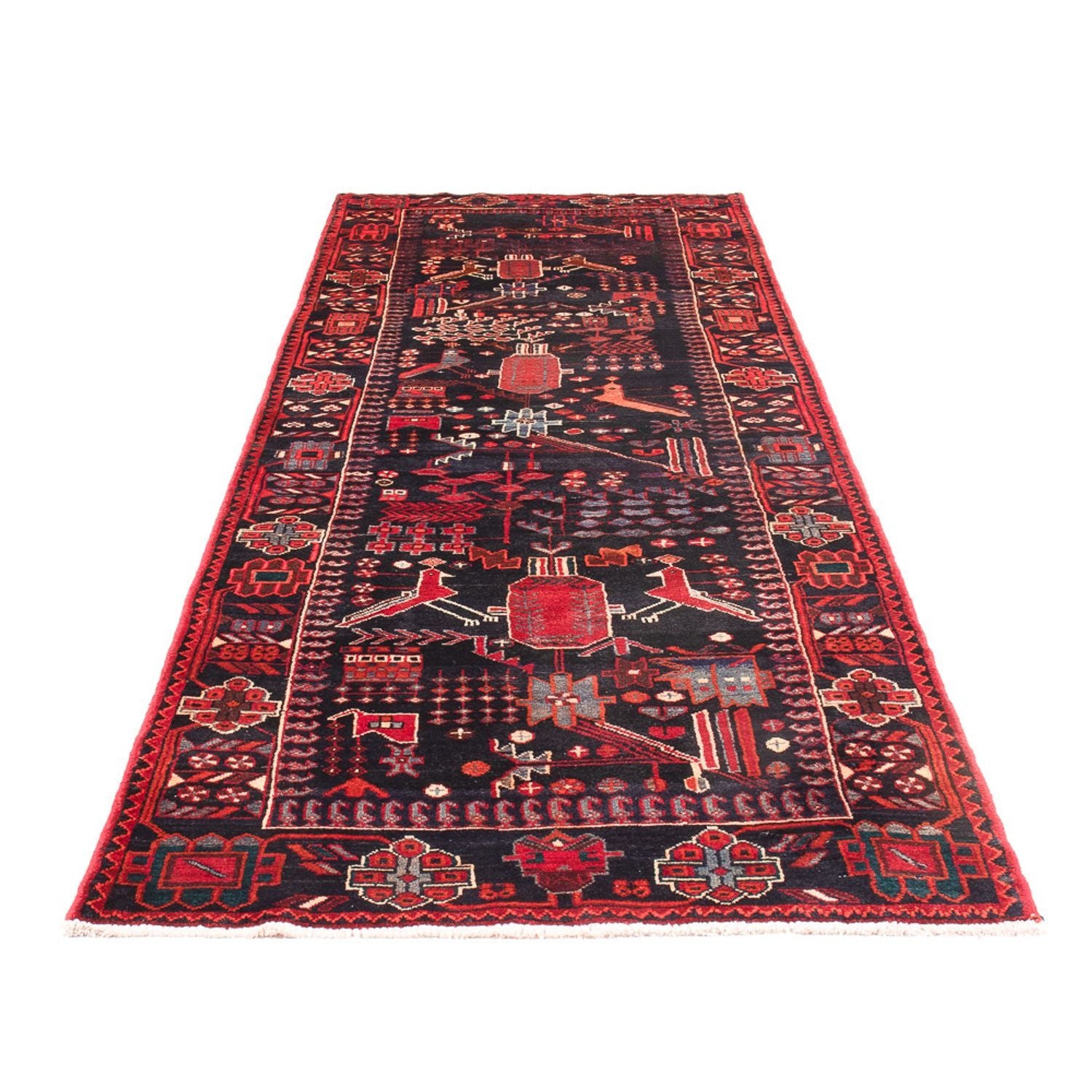 Tapis de couloir Tapis persan - Nomadic - 331 x 108 cm - bleu foncé