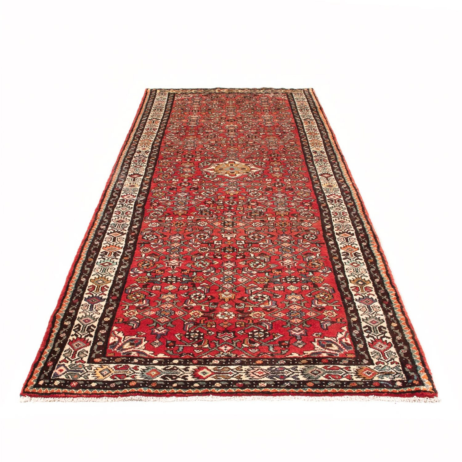 Tapis de couloir Tapis persan - Nomadic - 328 x 121 cm - rouge