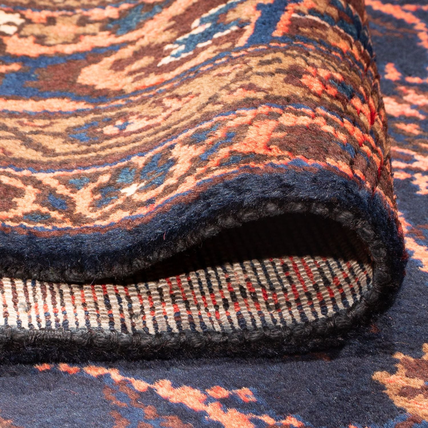 Tapis de couloir Tapis persan - Nomadic - 323 x 120 cm - bleu foncé