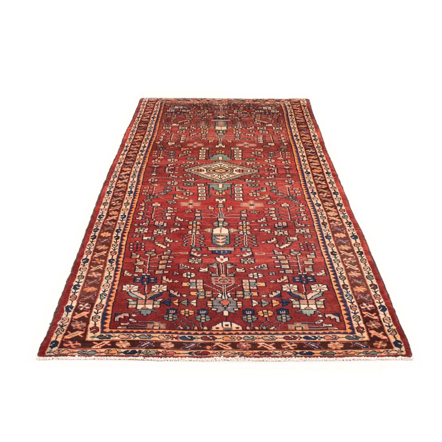 Tapis de couloir Tapis persan - Nomadic - 308 x 106 cm - rouge