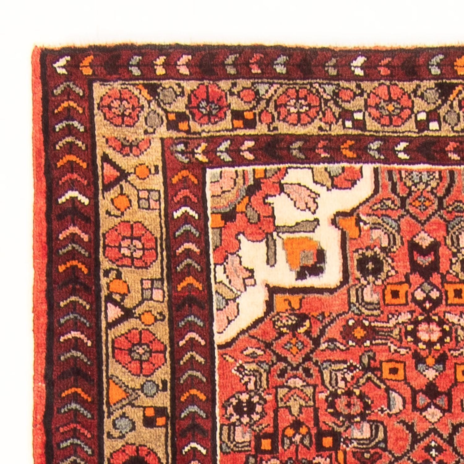 Tapis de couloir Tapis persan - Nomadic - 328 x 116 cm - rouge
