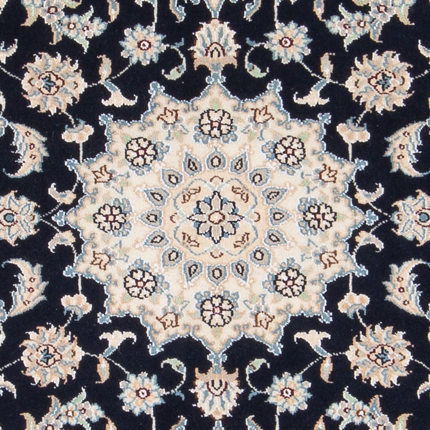 Tapis persan - Nain - Premium - 140 x 70 cm - bleu foncé