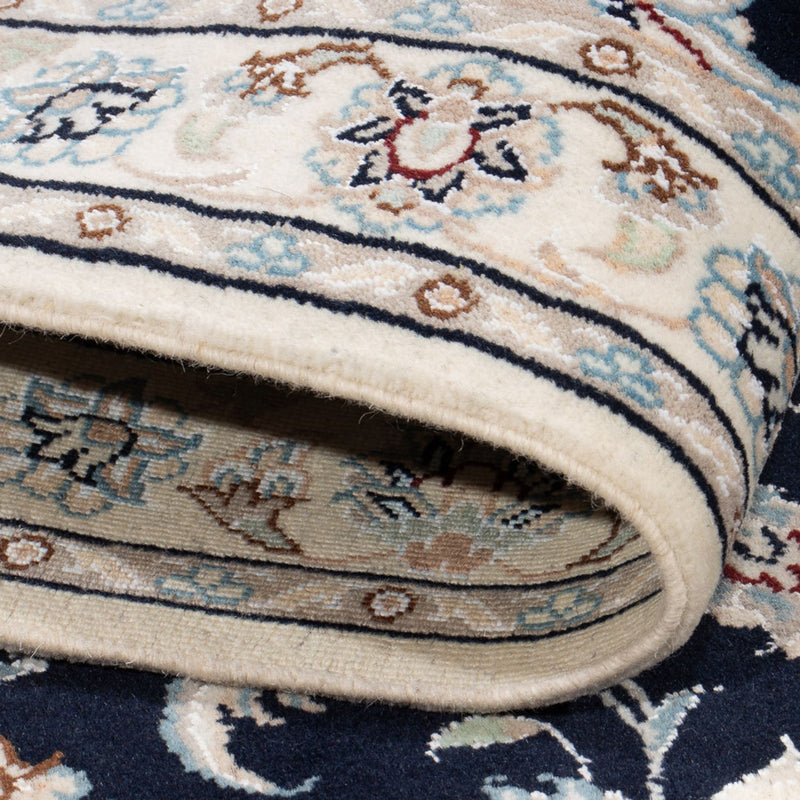 Tapis persan - Nain - Premium - 140 x 70 cm - bleu foncé
