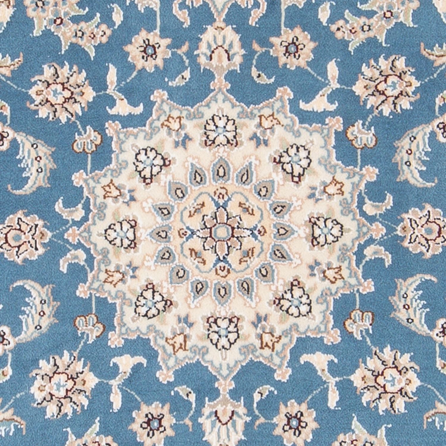 Tapis persan - Nain - Premium - 138 x 76 cm - bleu clair