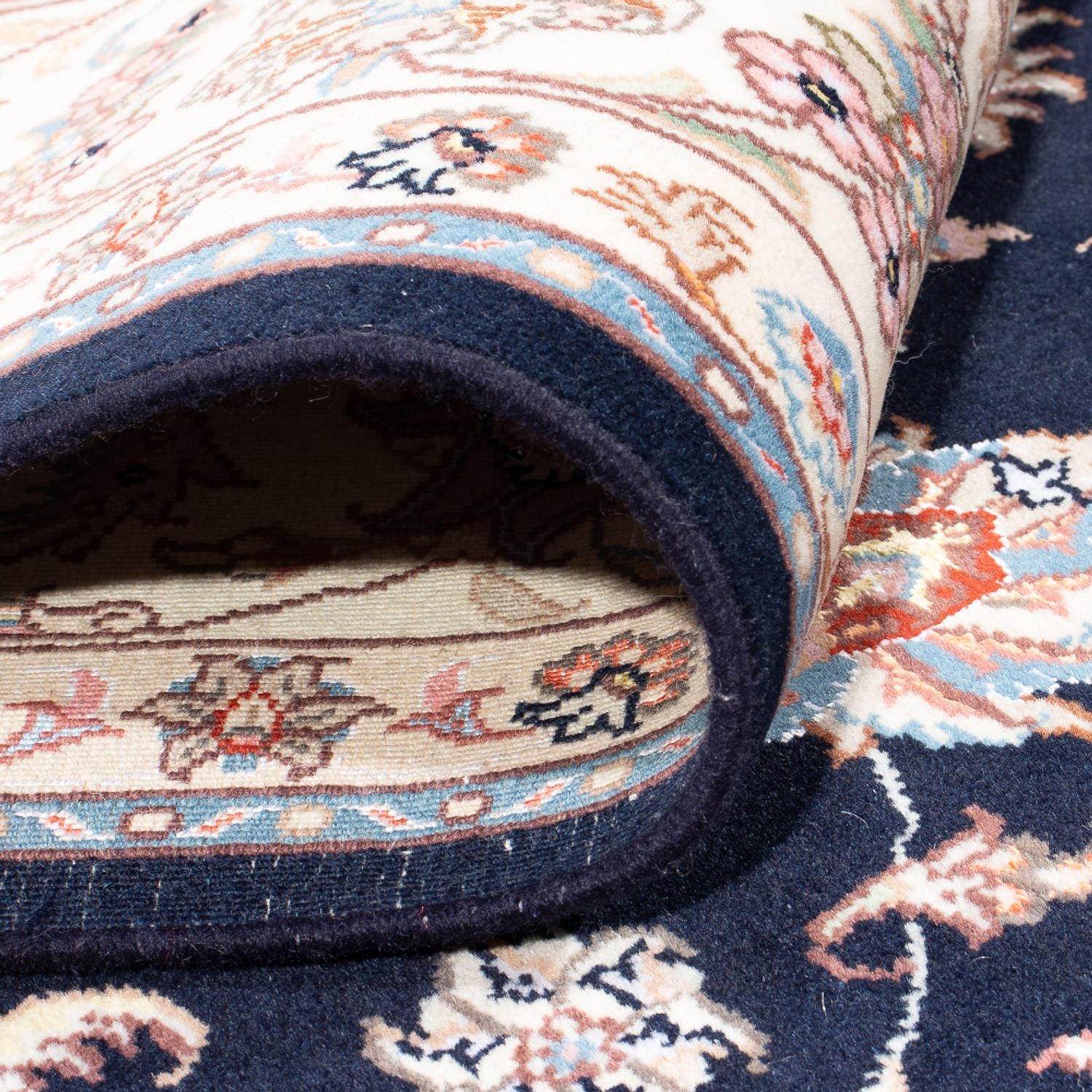 Tapis persan - Tabriz - Royal - 240 x 172 cm - bleu foncé