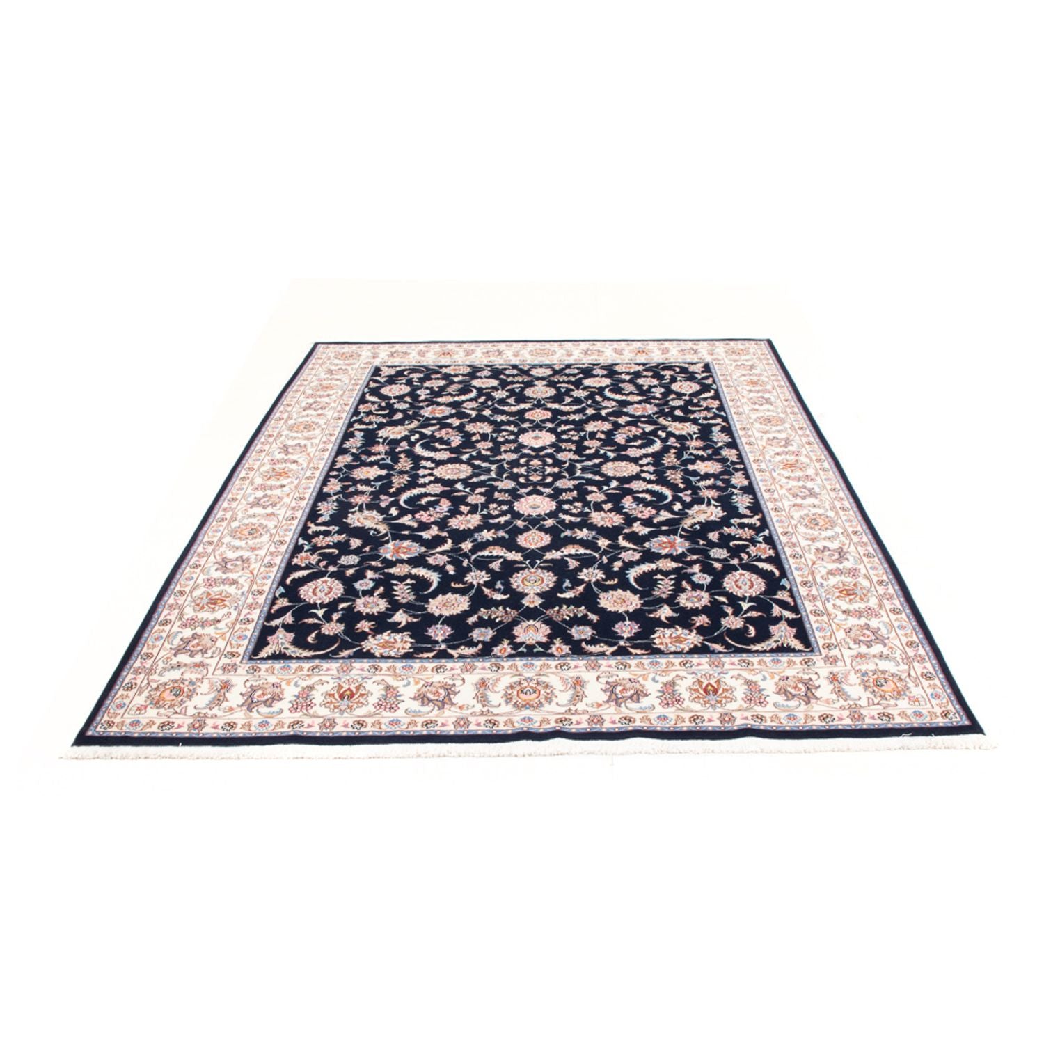 Tapis persan - Tabriz - Royal - 240 x 172 cm - bleu foncé