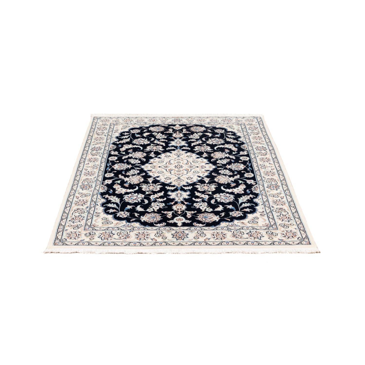 Tapis persan - Nain - Premium - 148 x 107 cm - bleu foncé