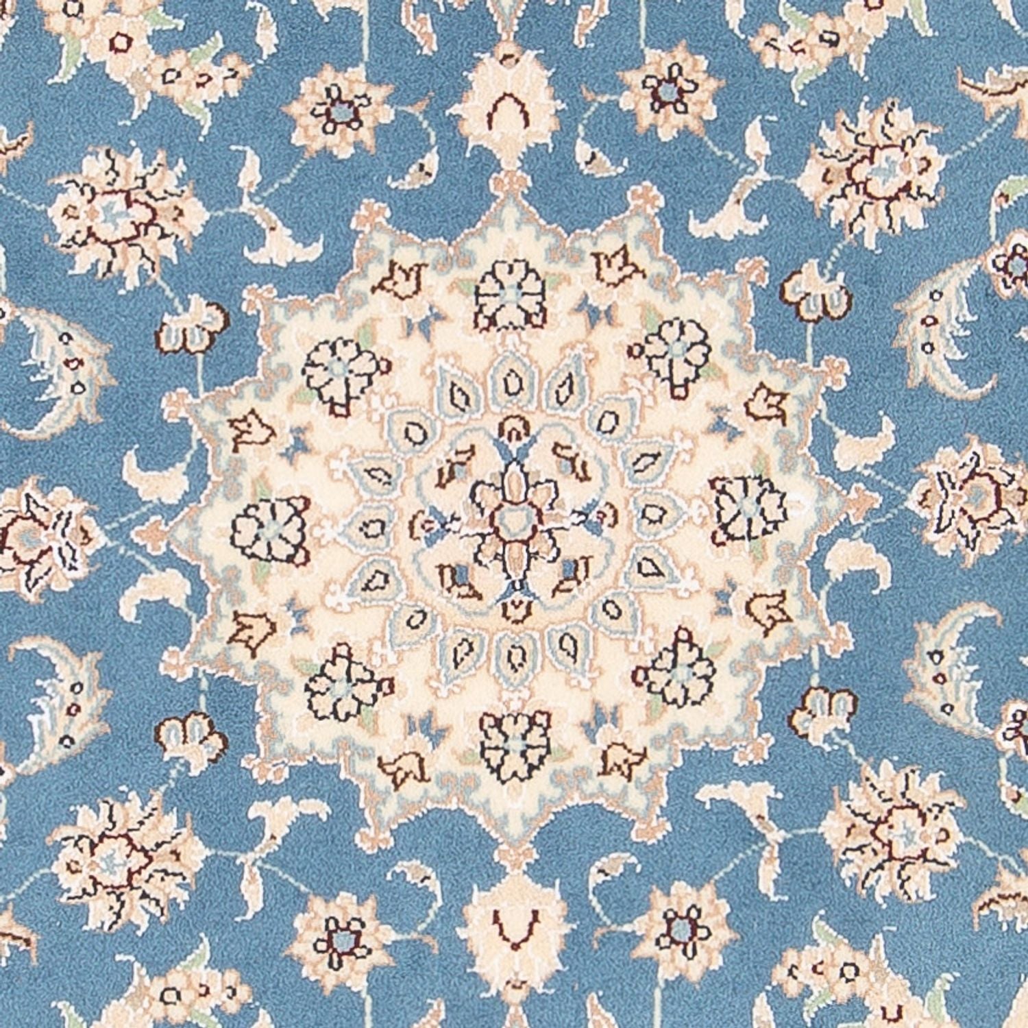 Tapis persan - Nain - Premium - 138 x 76 cm - bleu clair