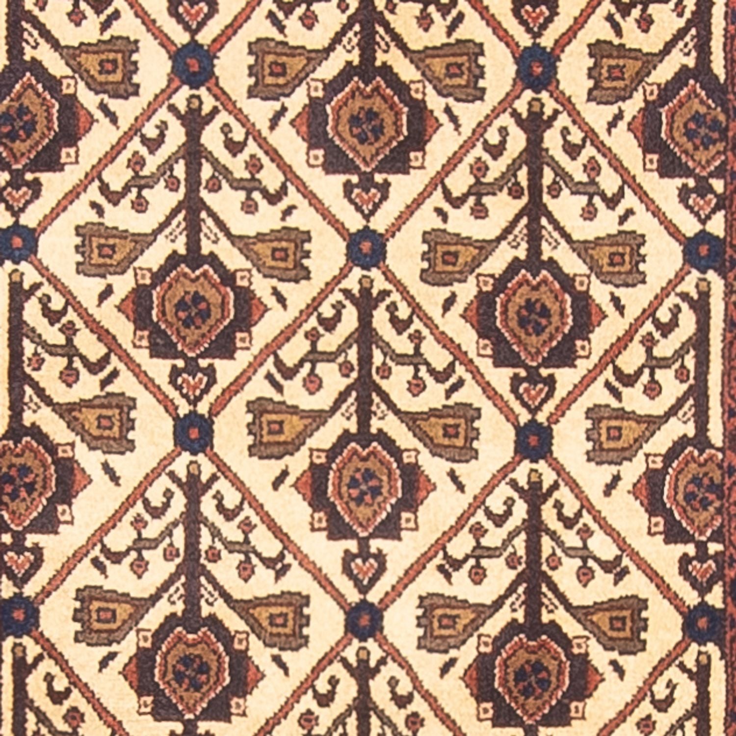 Tapis de couloir Tapis persan - Nomadic - 414 x 90 cm - beige