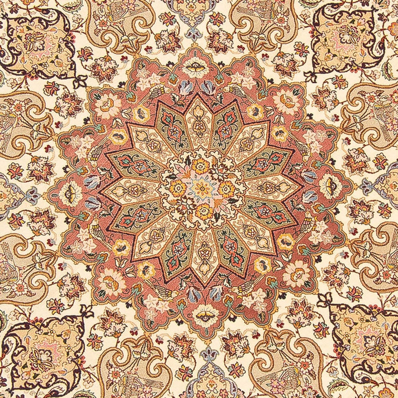 Tapis persan - Tabriz - Royal ronde  - 200 x 200 cm - crème