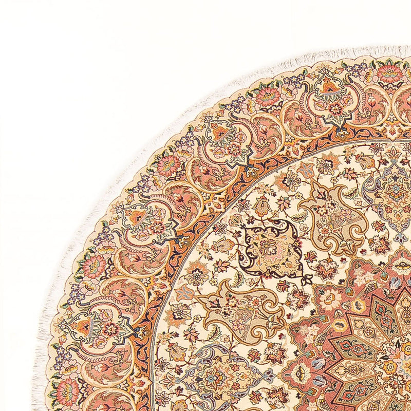 Tapis persan - Tabriz - Royal ronde  - 200 x 200 cm - crème