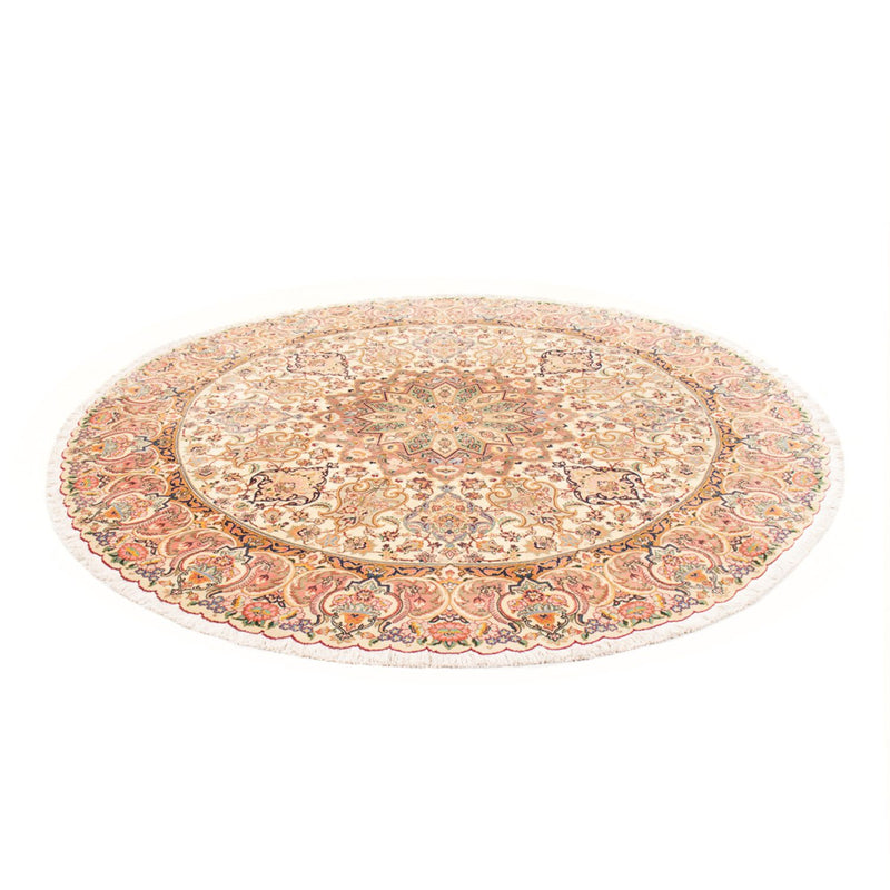 Tapis persan - Tabriz - Royal ronde  - 200 x 200 cm - crème