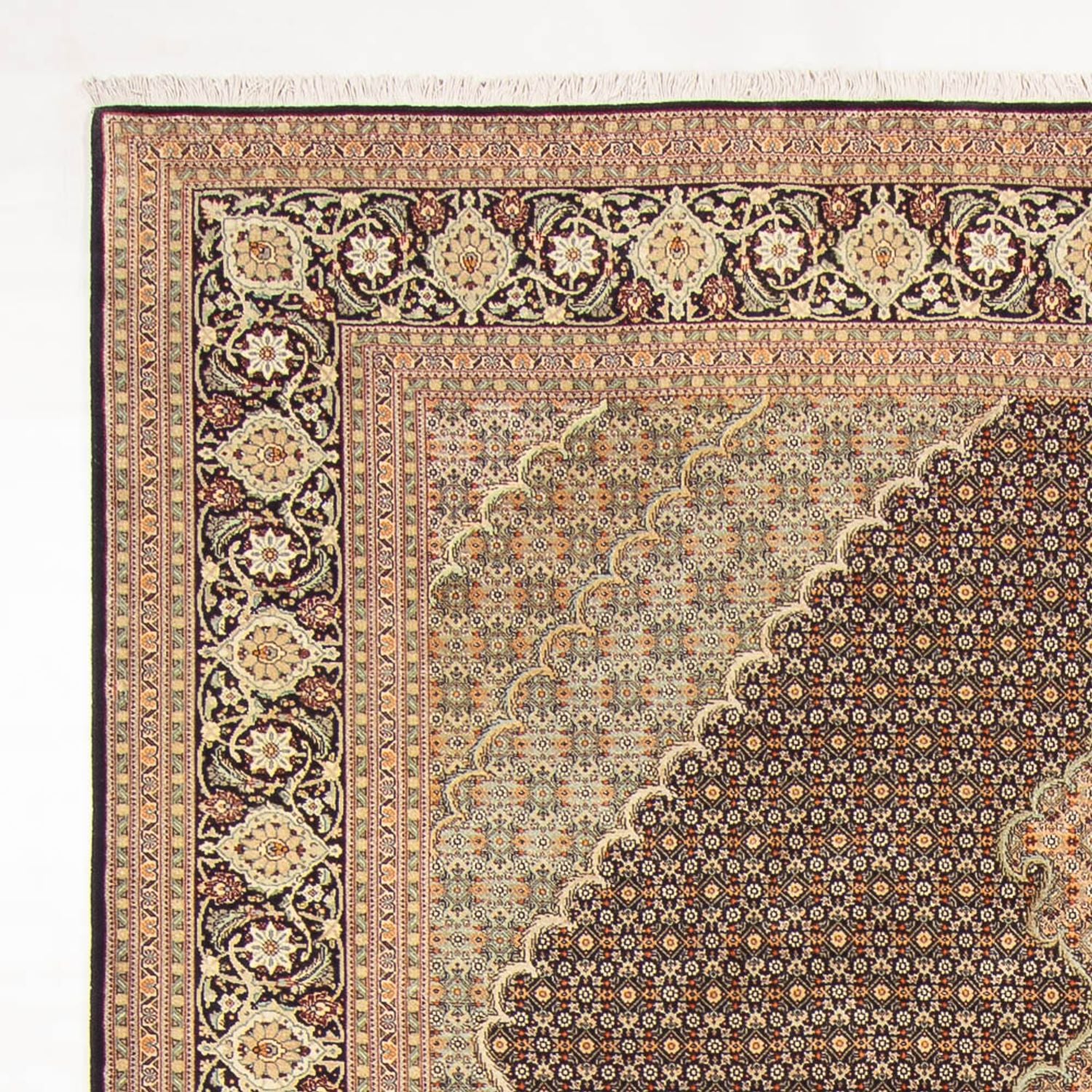 Tapis persan - Tabriz - Royal - 296 x 199 cm - bleu foncé