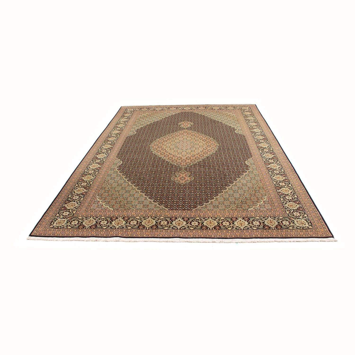 Tapis persan - Tabriz - Royal - 296 x 199 cm - bleu foncé