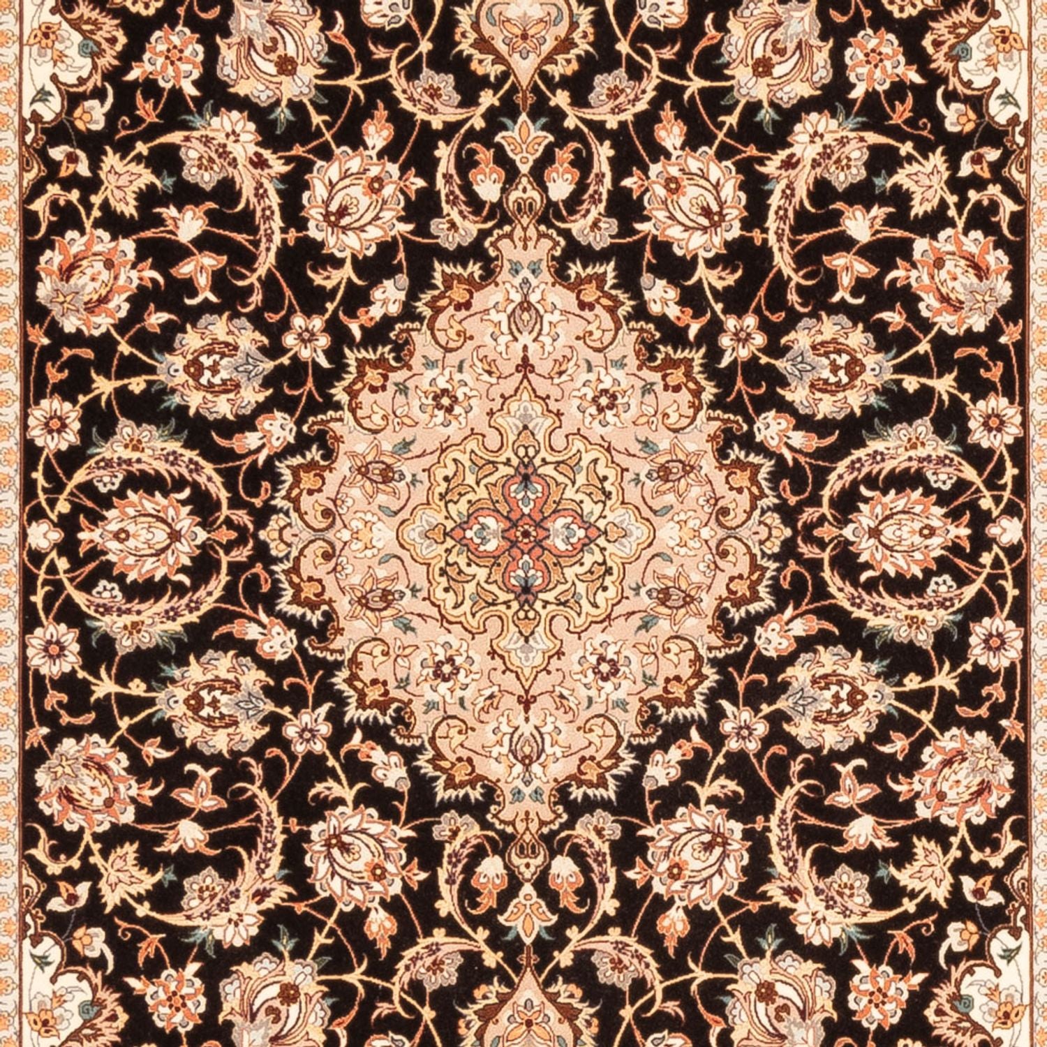 Tapis de couloir Tapis persan - Isfahan - Premium - 227 x 148 cm - bleu foncé