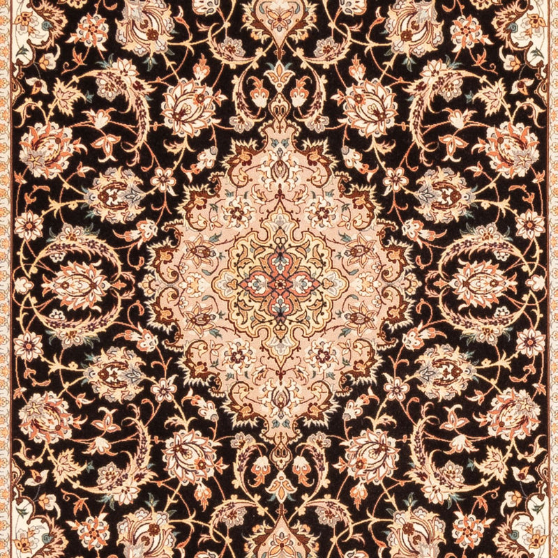 Tapis de couloir Tapis persan - Isfahan - Premium - 227 x 148 cm - bleu foncé