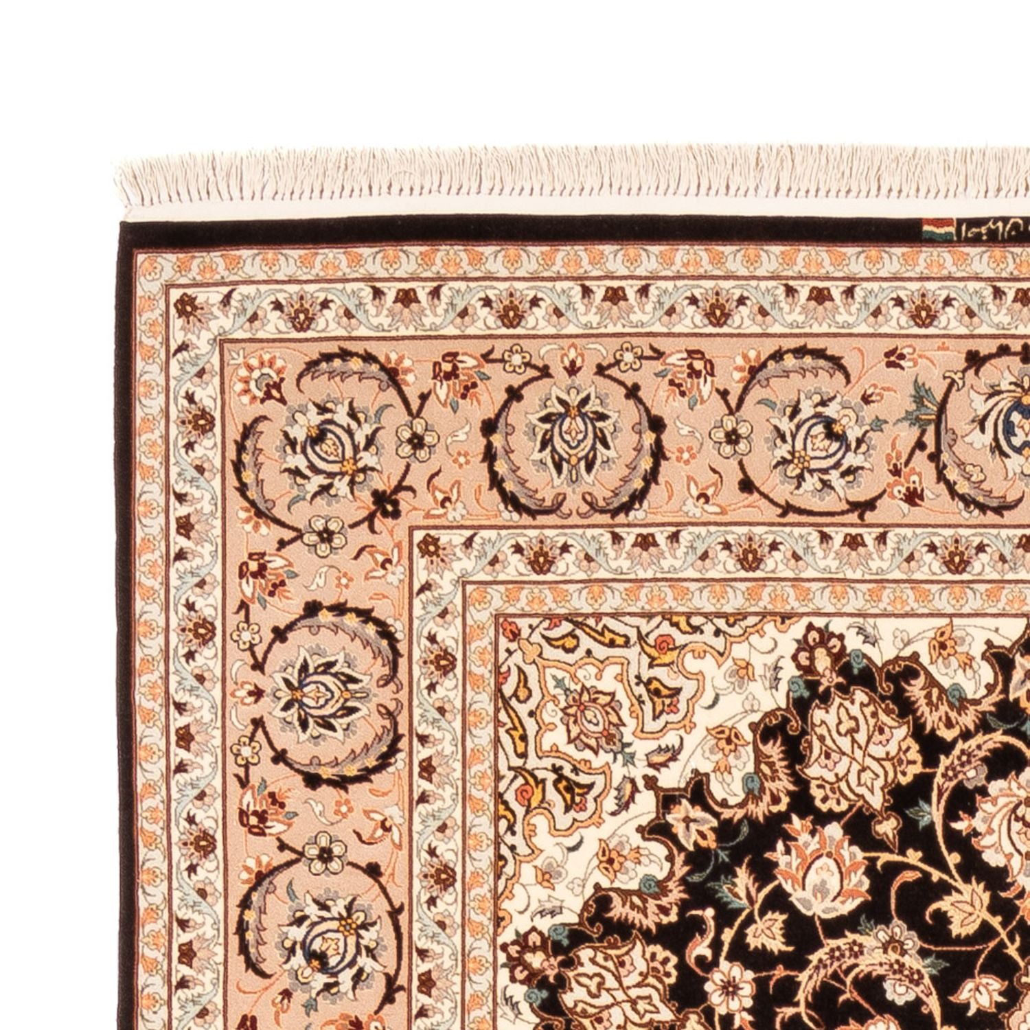 Tapis de couloir Tapis persan - Isfahan - Premium - 227 x 148 cm - bleu foncé