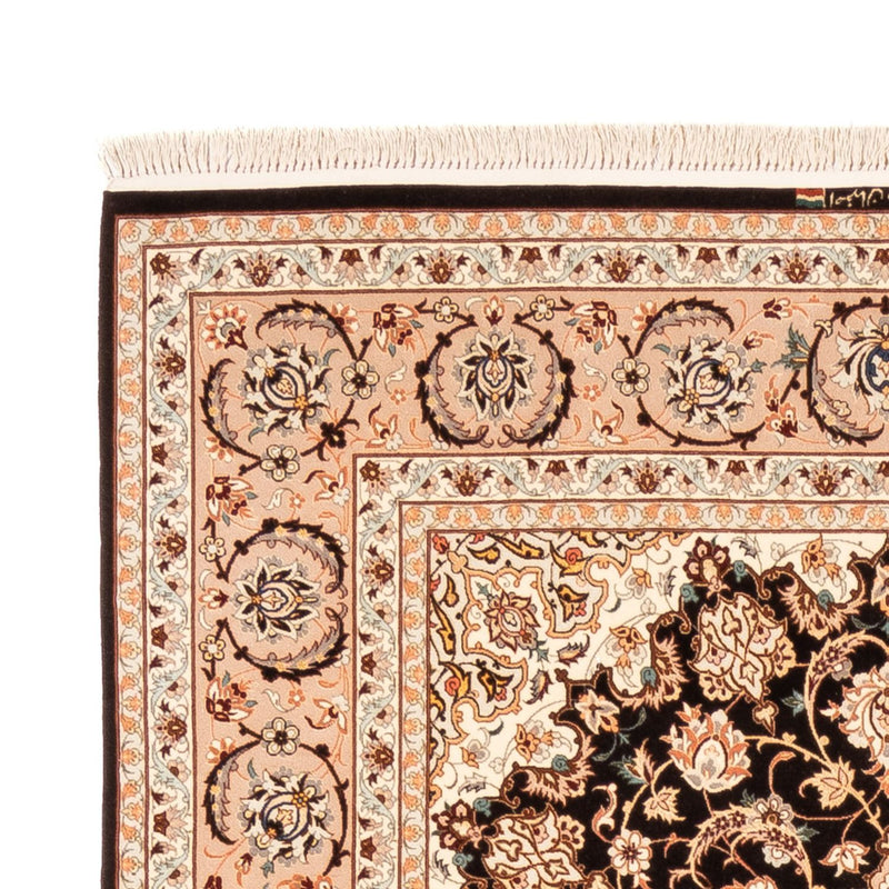 Tapis de couloir Tapis persan - Isfahan - Premium - 227 x 148 cm - bleu foncé