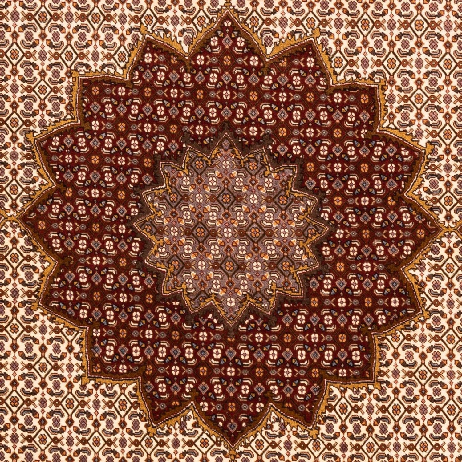Tapis persan - Tabriz - Royal carré  - 256 x 250 cm - rouge bordeaux