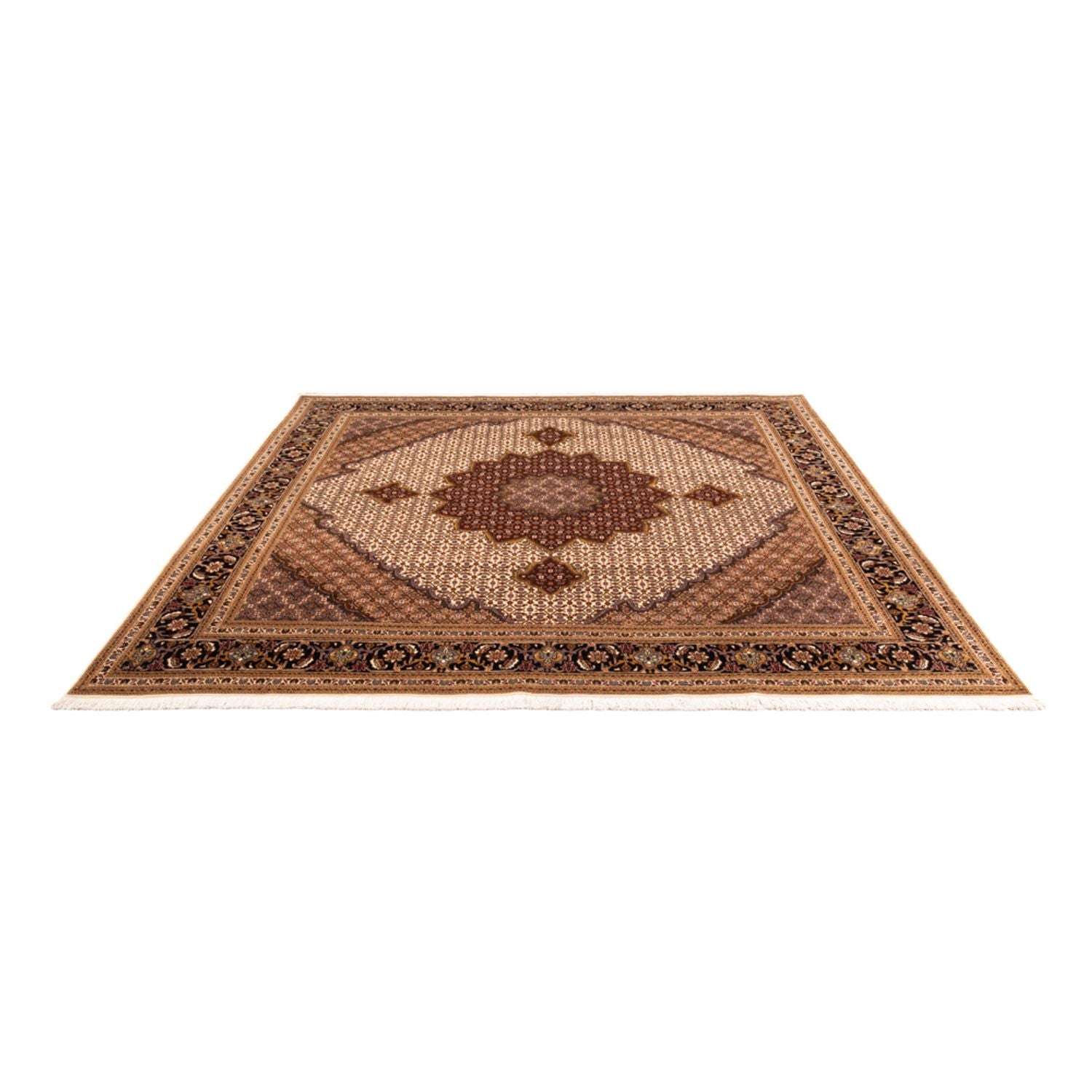 Tapis persan - Tabriz - Royal carré  - 256 x 250 cm - rouge bordeaux