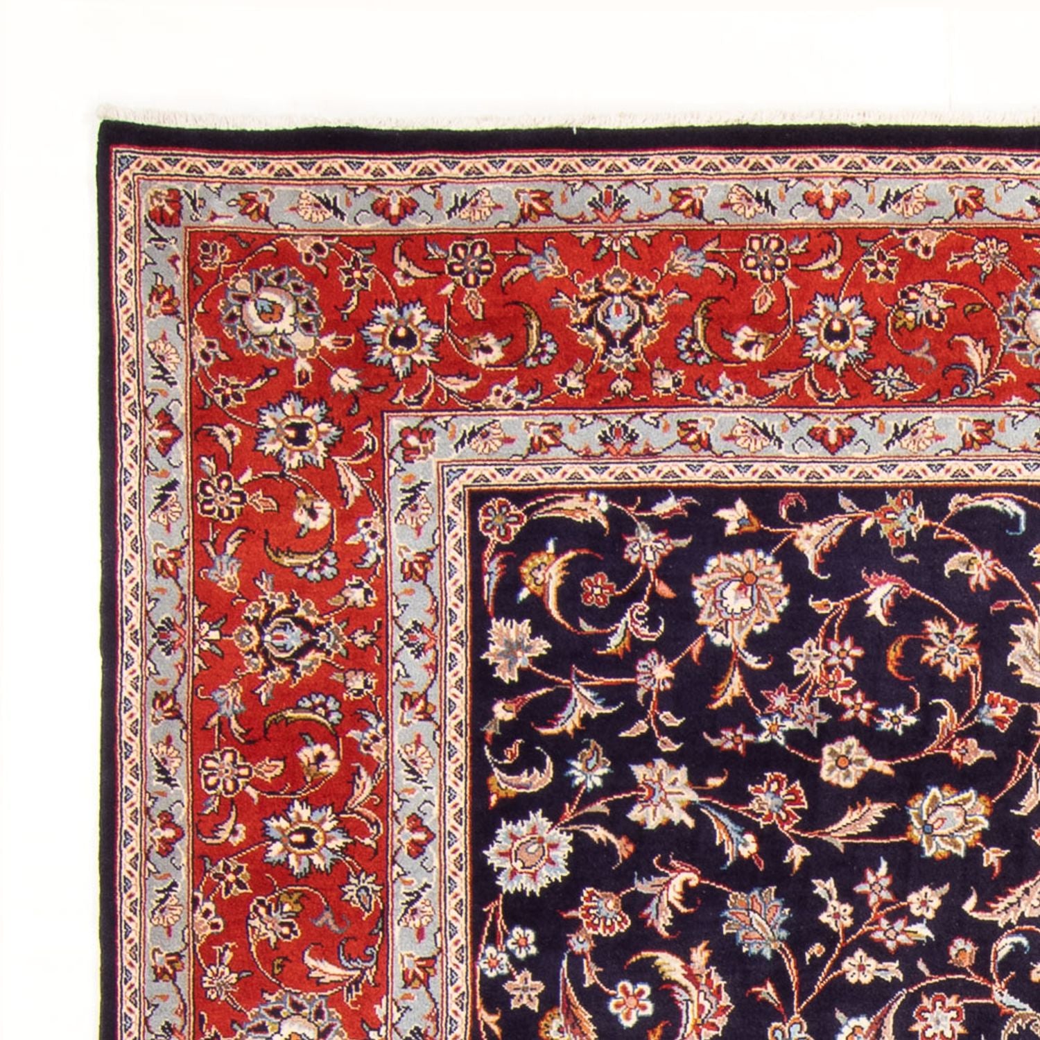 Tapis persan - Classique - 292 x 200 cm - bleu foncé