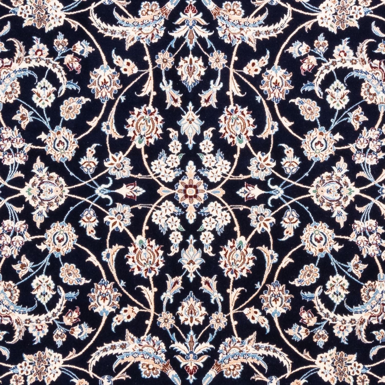 Tapis persan - Nain - Premium - 260 x 215 cm - bleu foncé