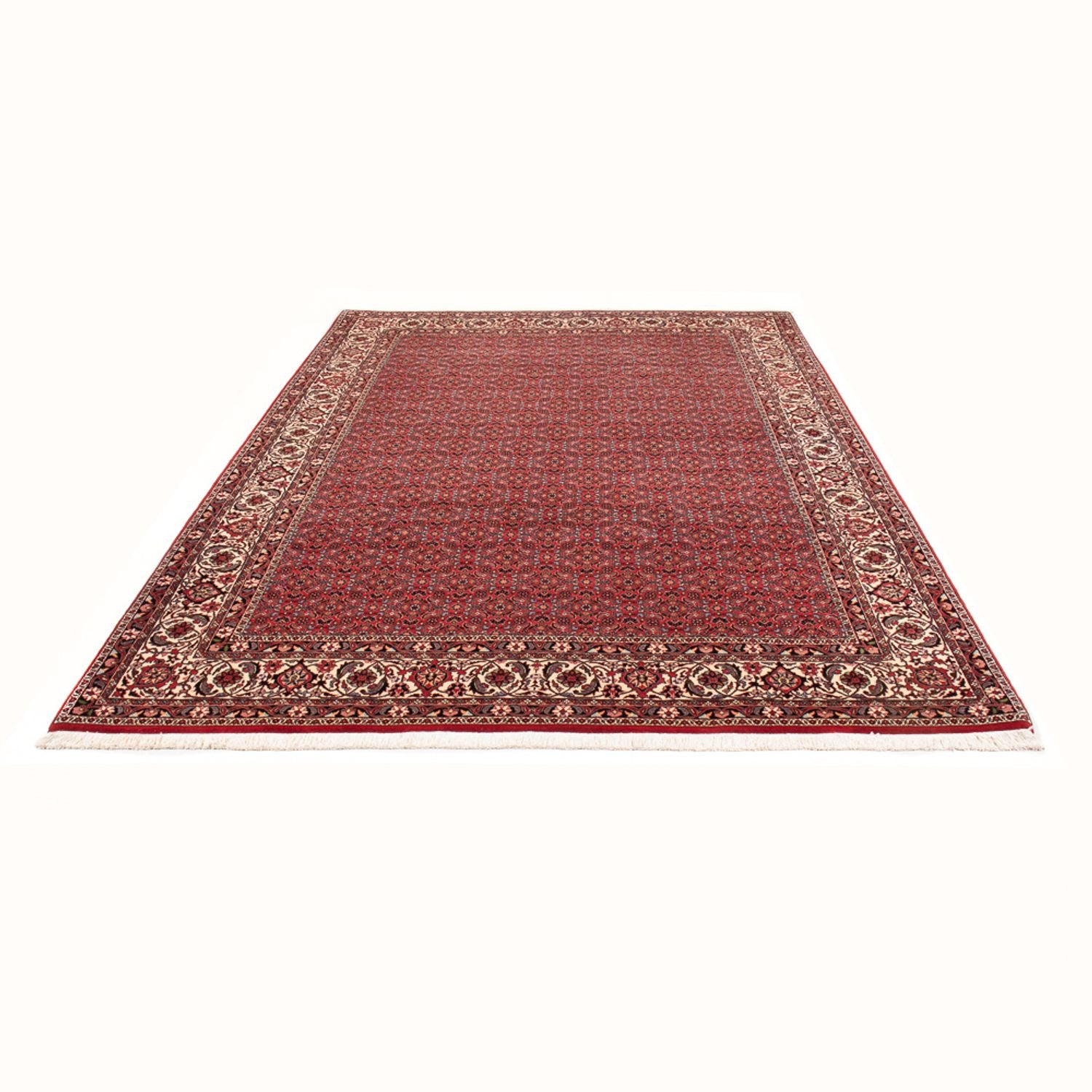 Tapis persan - Bidjar - Royal - 272 x 217 cm - rouge foncé