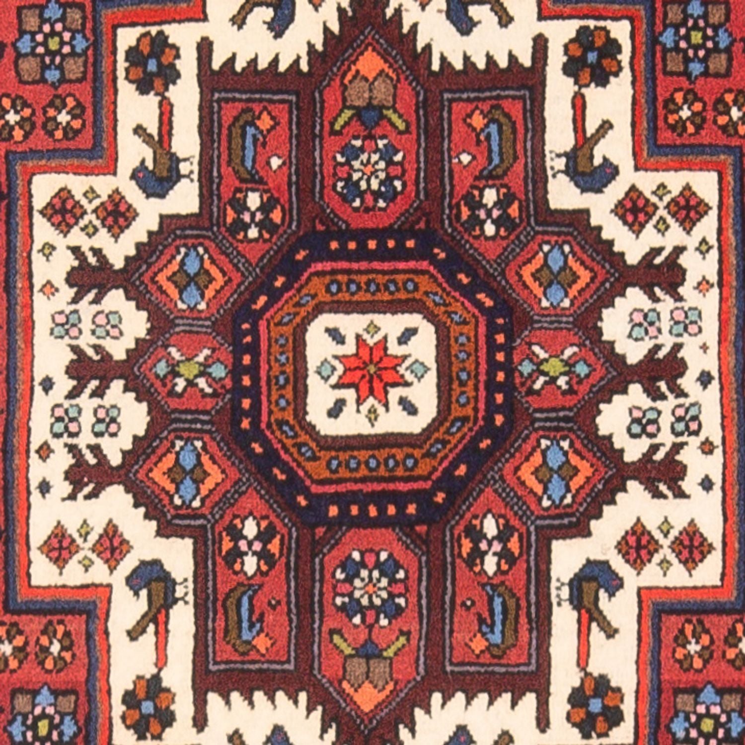 Tapis persan - Nomadic - 120 x 86 cm - crème