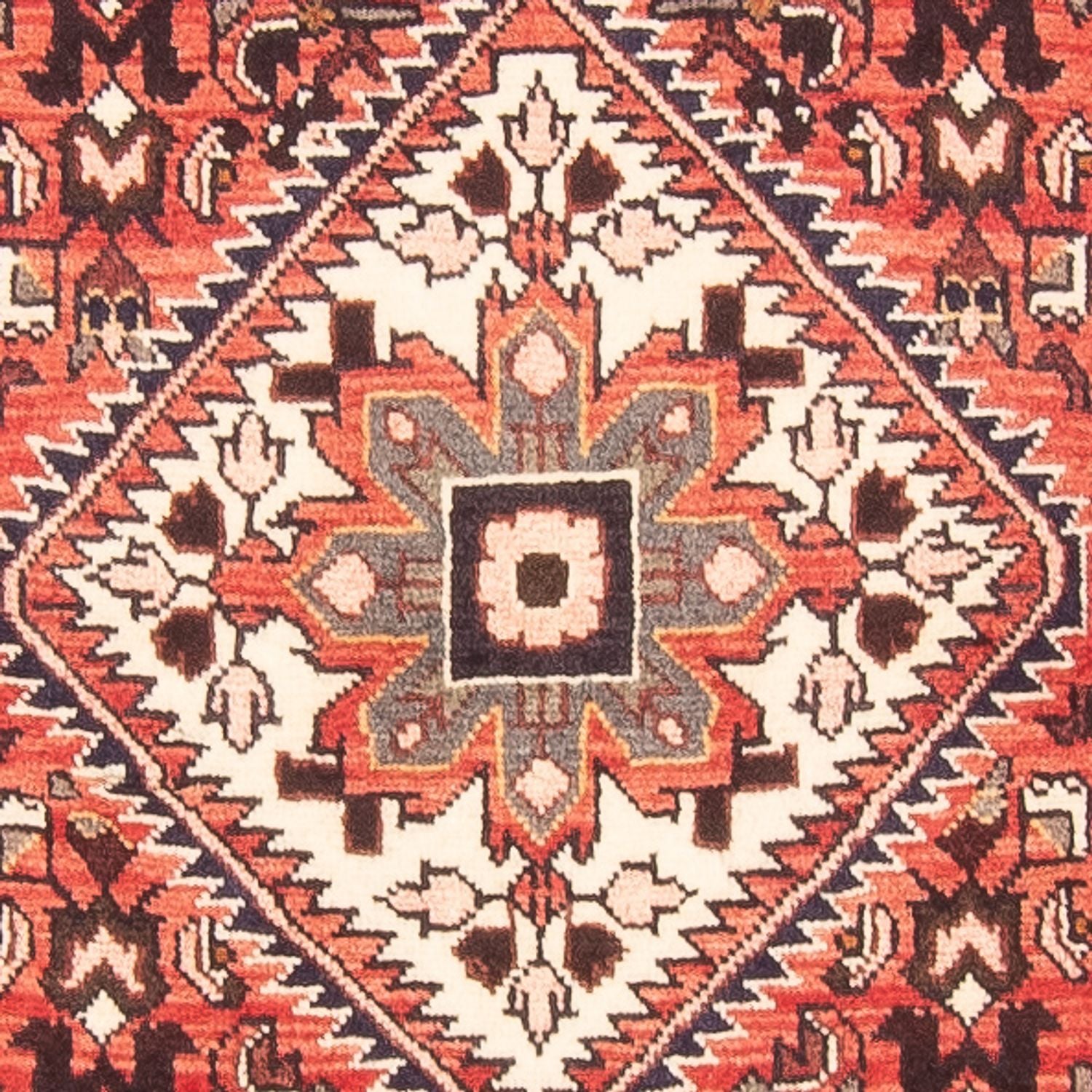 Tapis de couloir Tapis persan - Nomadic - 350 x 116 cm - rouge