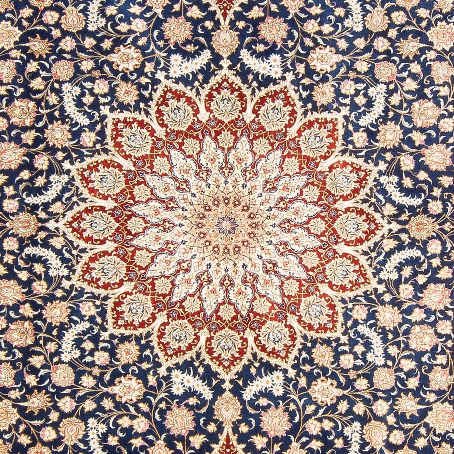 Tapis en soie - Ghom soie - Premium - 287 x 196 cm - bleu