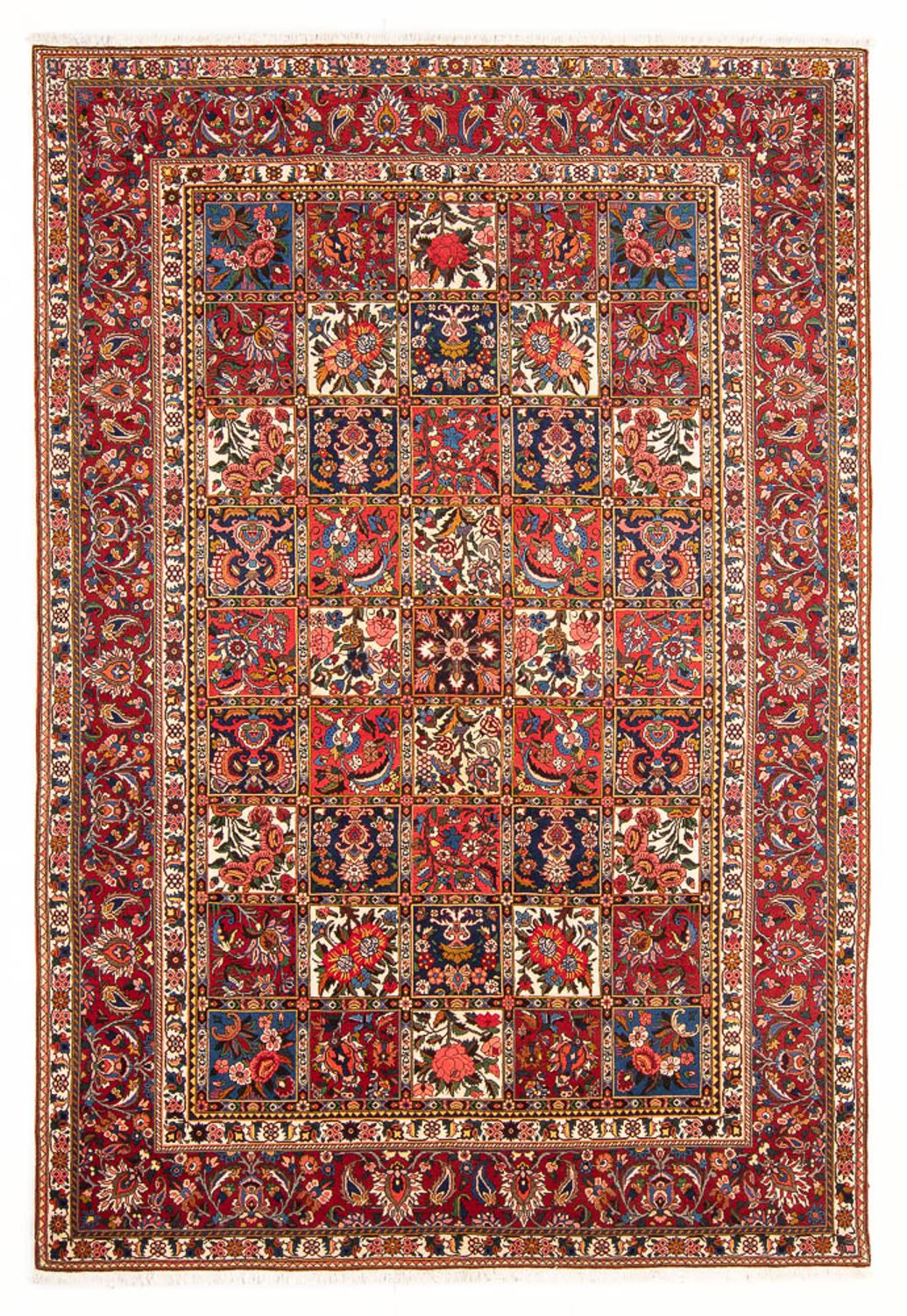 Tapis persan - Nomadic - 312 x 210 cm - rouge foncé