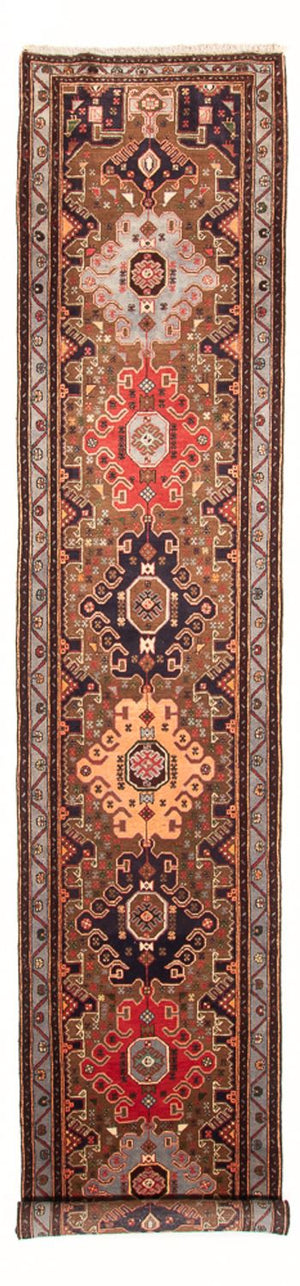 Tapis de couloir Tapis persan - Nomadic - 414 x 106 cm - multicolore