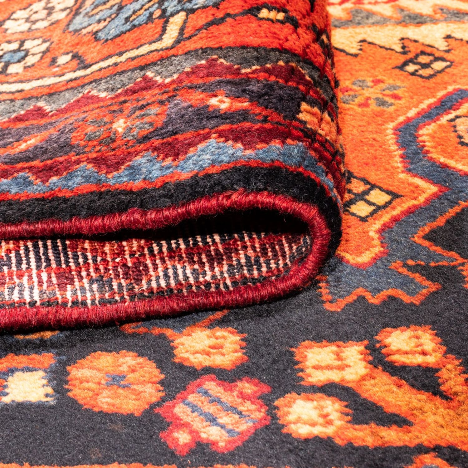 Tapis persan - Nomadic - 310 x 160 cm - bleu foncé