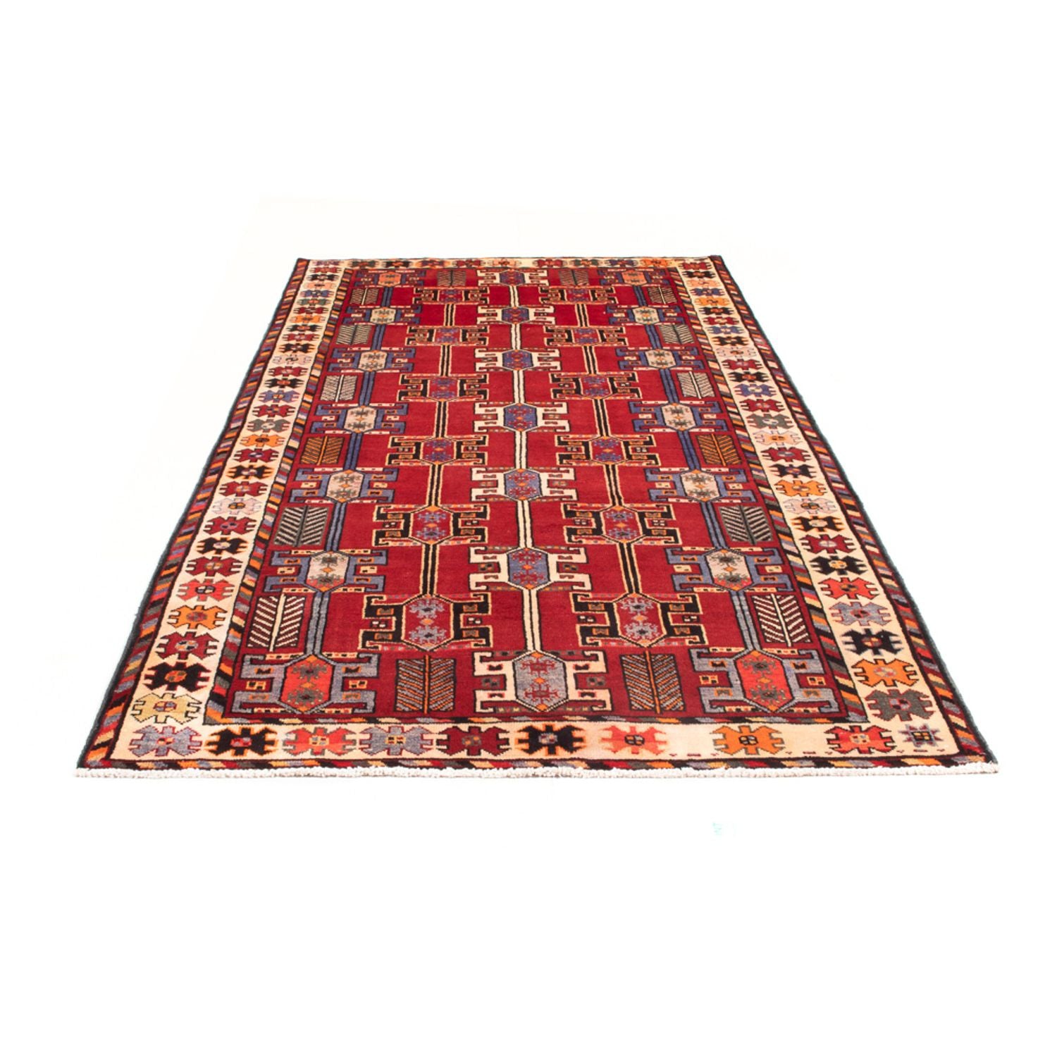 Tapis de couloir Tapis persan - Nomadic - 277 x 145 cm - rouge