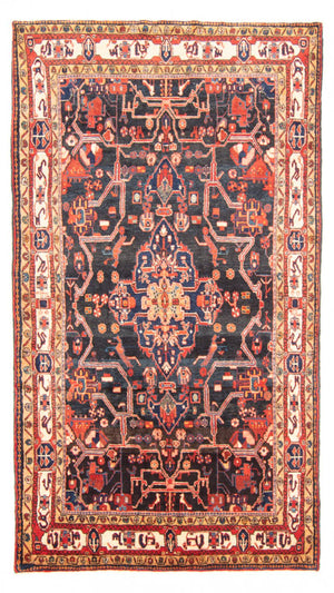 Tapis persan - Nomadic - 277 x 165 cm - bleu foncé