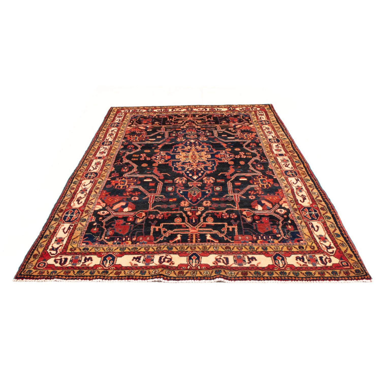 Tapis persan - Nomadic - 277 x 165 cm - bleu foncé
