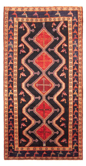 Tapis de couloir Tapis persan - Nomadic - 366 x 160 cm - bleu foncé