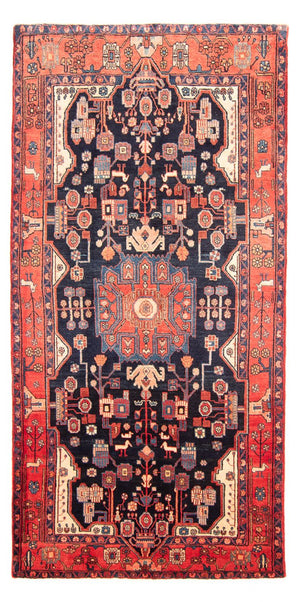 Tapis persan - Nomadic - 300 x 156 cm - bleu foncé