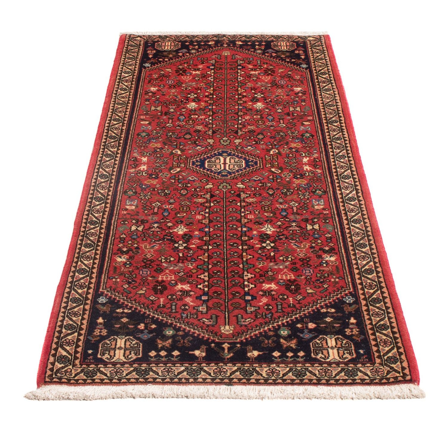 Tapis de couloir Tapis persan - Nomadic - 155 x 67 cm - rouge