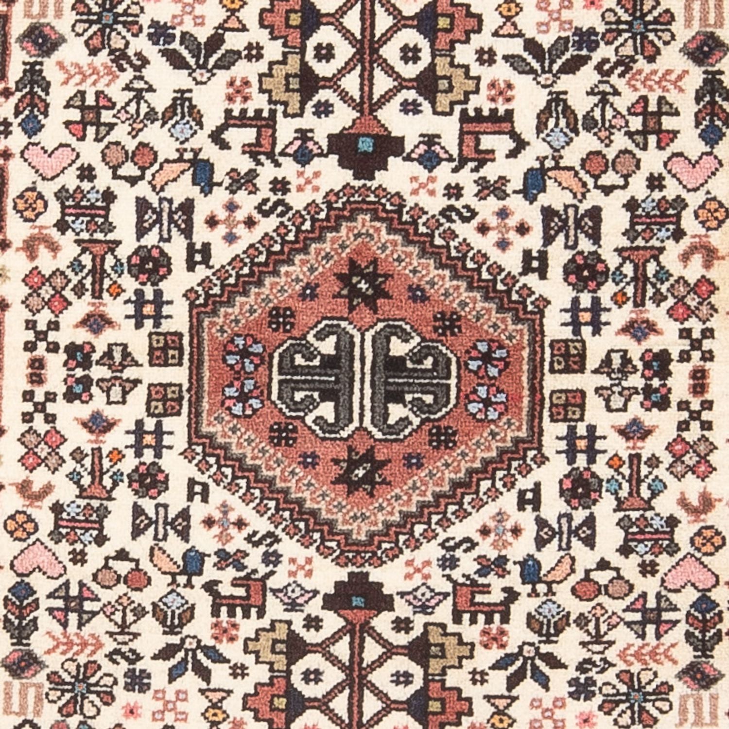 Tapis de couloir Tapis persan - Nomadic - 162 x 68 cm - crème