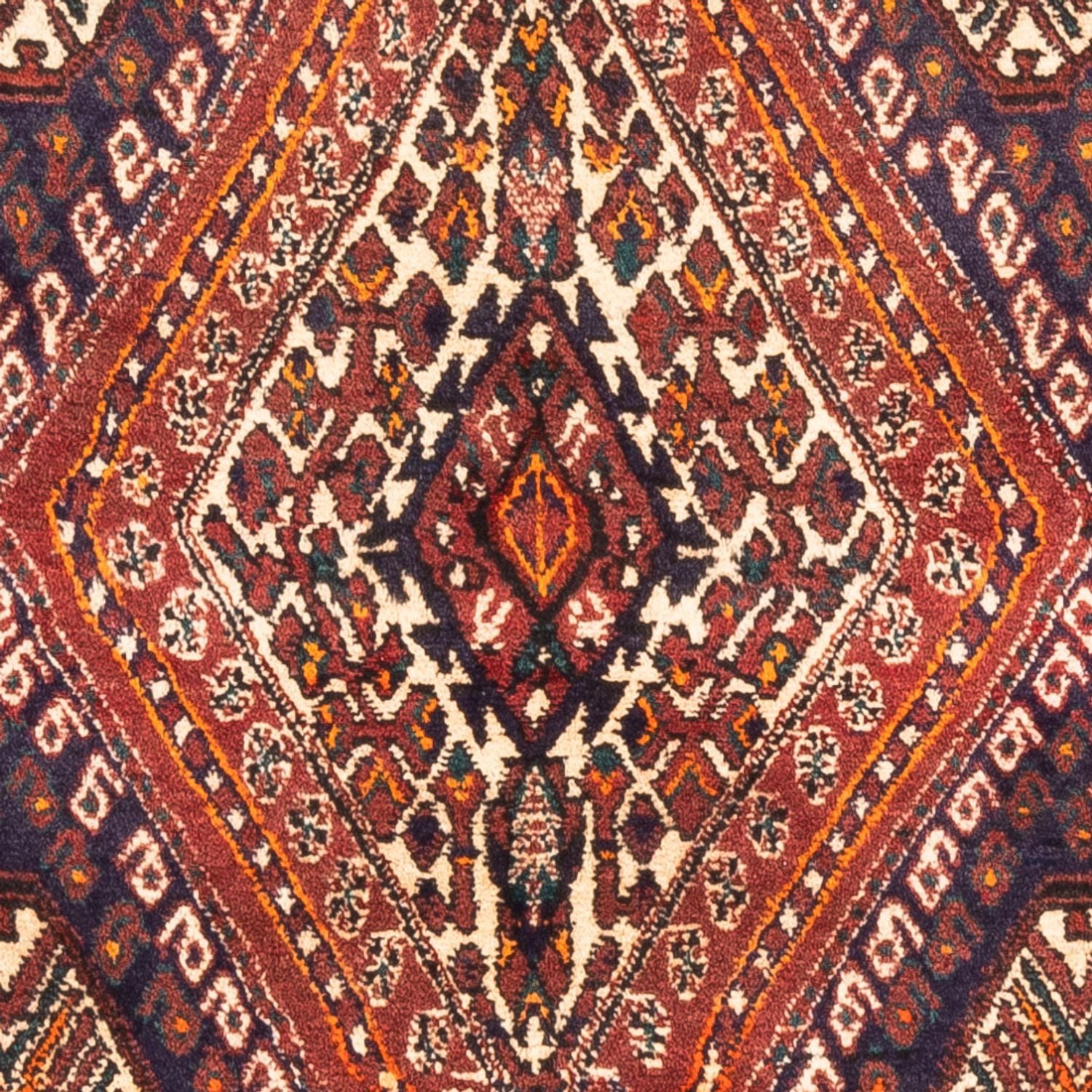 Tapis persan - Nomadic - 127 x 98 cm - rouge bordeaux