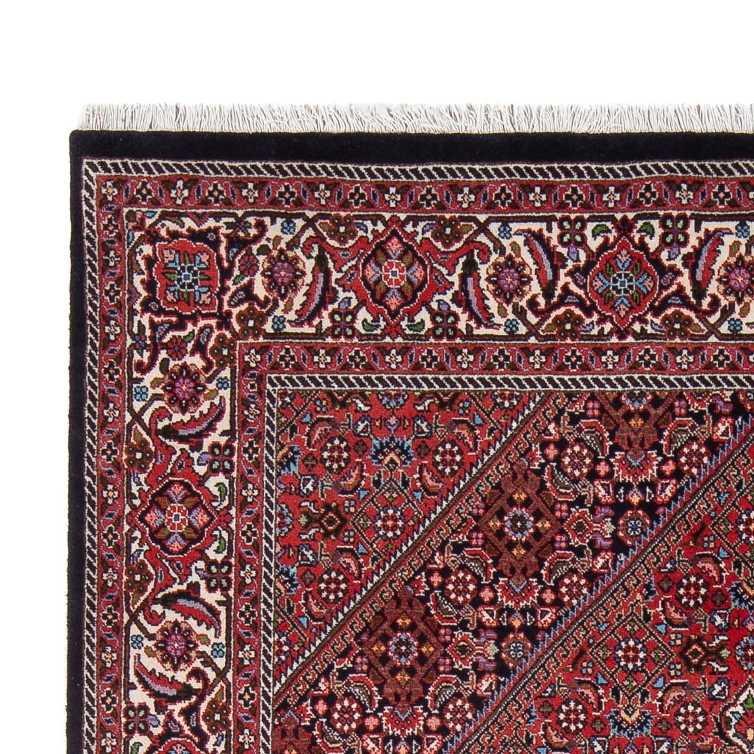 Tapis persan - Bidjar - 207 x 142 cm - rouge foncé