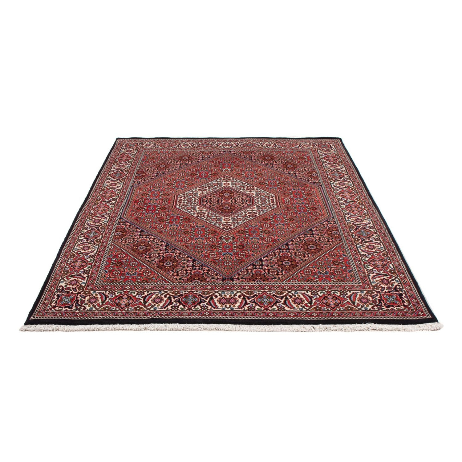 Tapis persan - Bidjar - 207 x 142 cm - rouge foncé